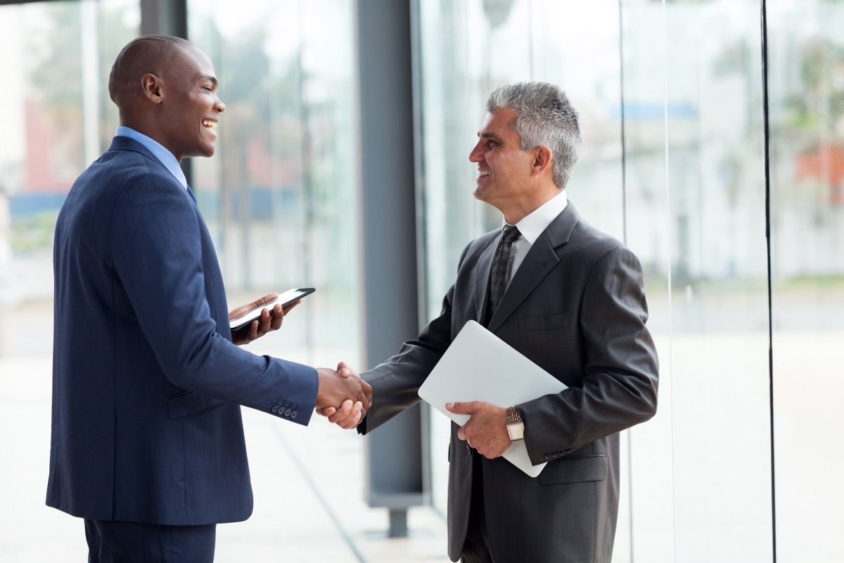 Business people shaking hands